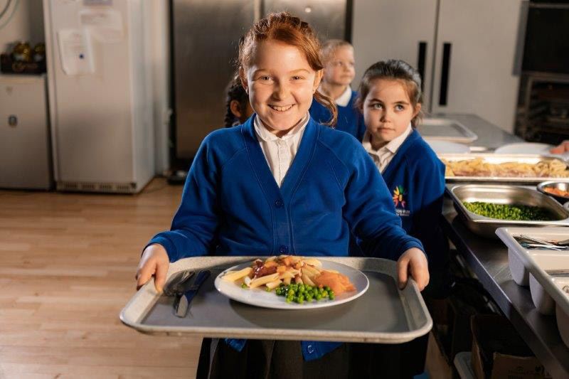 The Chef Tree (Kitchen Shots)-119 schoolgirl holding a dinner tray wearing school uniform